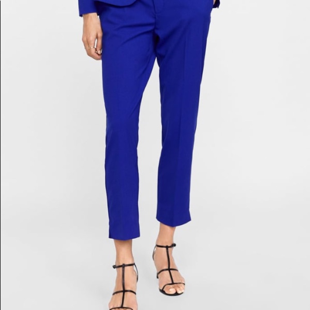Zara Royal Blue Ankle Cropped Pants